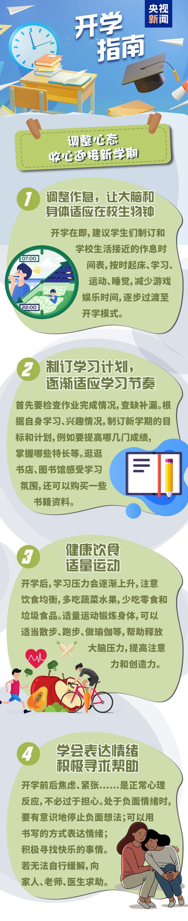 暑假余额不足 这份开学指南请查收 调整心态迎新学期