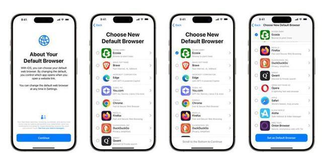 苹果将变更欧盟浏览器和默认App选项