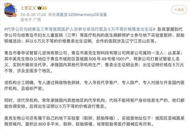 💰欢迎进入🎲官方正版✅医院官网已无代孕操刀医生信息 非法代孕再引热议