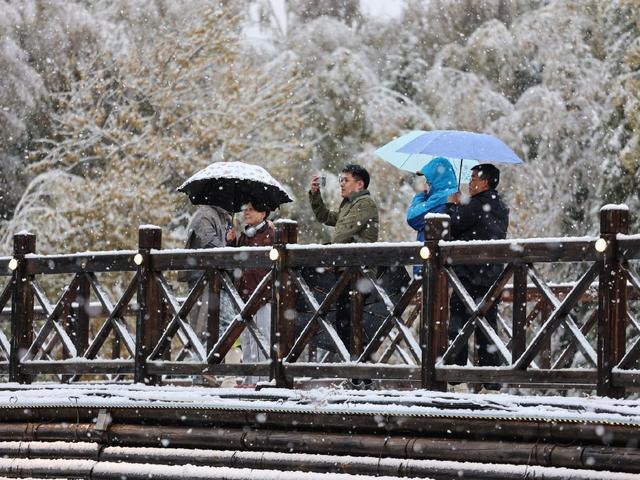 💰欢迎进入🎲官方正版✅新疆阿勒泰下起鹅毛大雪 禾木秋色披银装，游客惊叹