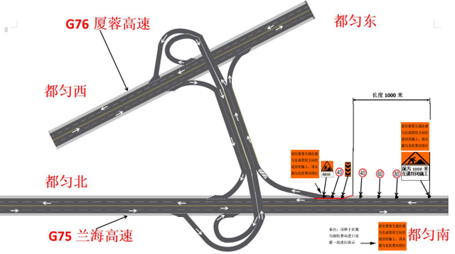 贵州一高速将分三个阶段封闭 厦蓉互通匝道施工请注意绕行