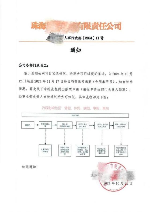 广东一公司要求连续出勤37天