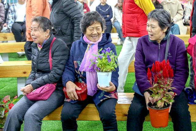 北京长安街花坛撤下鲜花赠市民