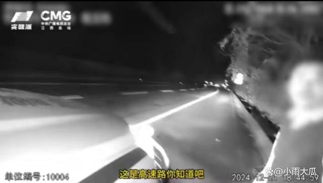 男子跑步跑上高速 夜跑误入引发关注