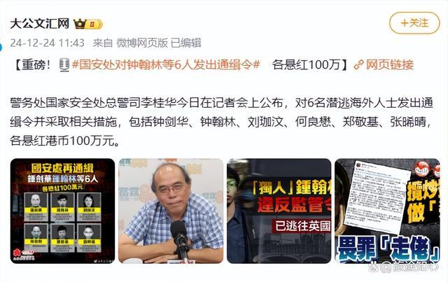 TVB前演员涉煽动分裂国家被通缉 从明星到通缉犯