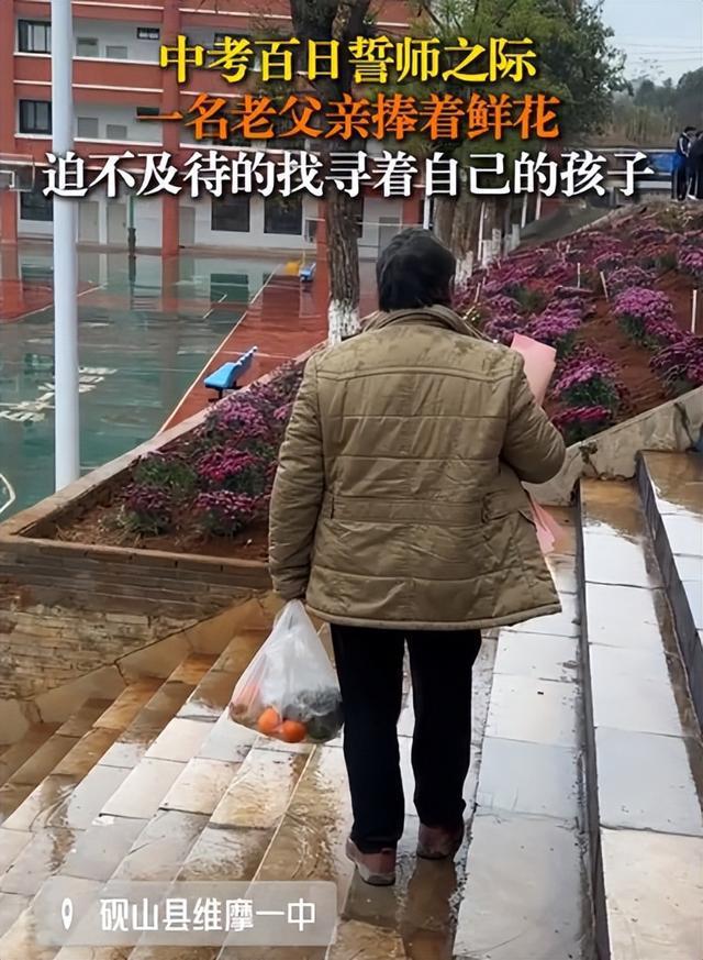 父親手捧鮮花雨中尋找孩子 感動無數(shù)網(wǎng)友