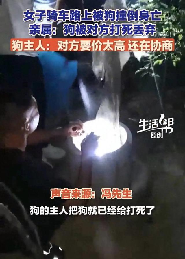 女子骑车被未拴绳的大狗撞倒身亡 家属寻求协商解决