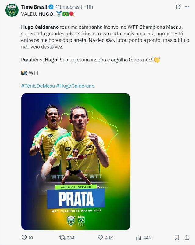 雨果排名重返世界第三 巴西骄傲再创辉煌