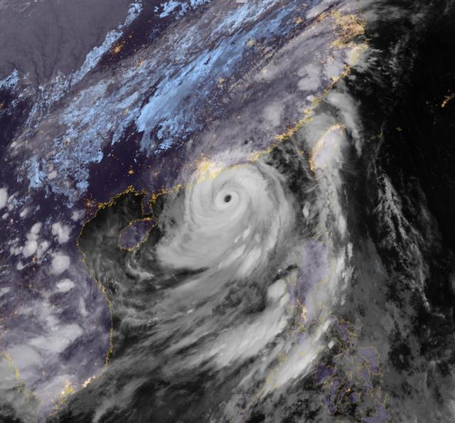 王华加沙（Wang Hua Gaza）从太空中观看风，强烈的