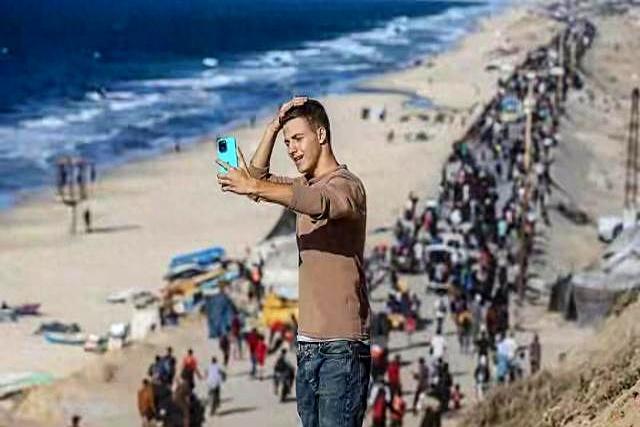 加沙老夫妇徒步回家在废墟睡觉