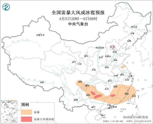 广东广西江西福建等地将有强对流天气 雷暴大风来袭