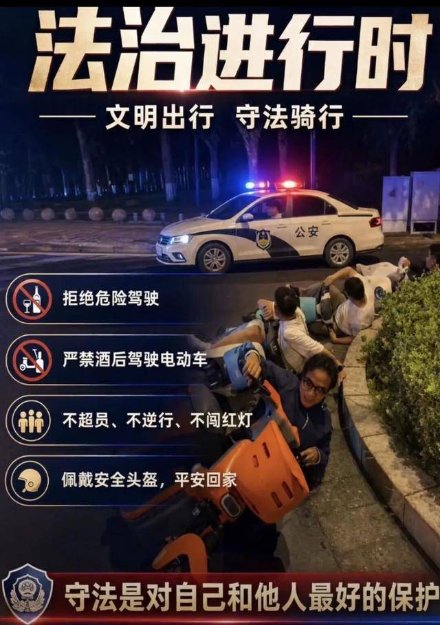 多人模仿张雪机车压弯 警车刚好路过出手普法：守法骑行 