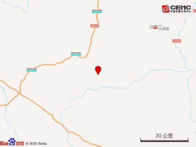 青海兴海县附近发生5.0级左右地震