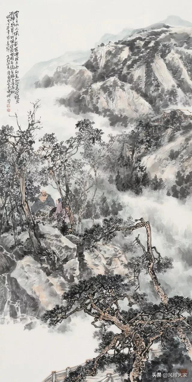 天人合一意趣悠远著名画家李庆杰用精湛的笔墨演绎当代山水情怀