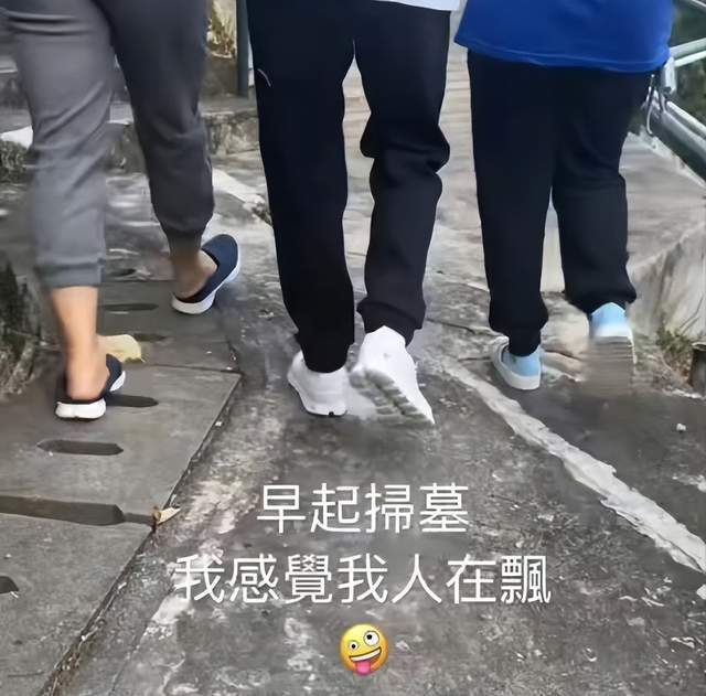 何超莲清明给赌王扫墓，一大早就上山累到人在飘，网友齐夸她孝顺