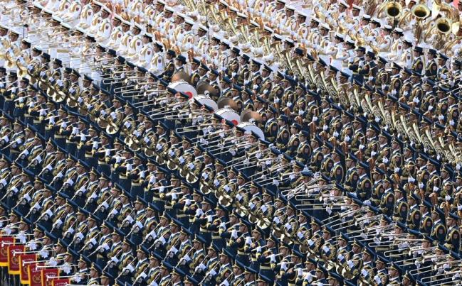 奏响时代强音 展现无限忠诚——庆祝中国共产党成立100周年大会联合军乐团执行演奏任务速写