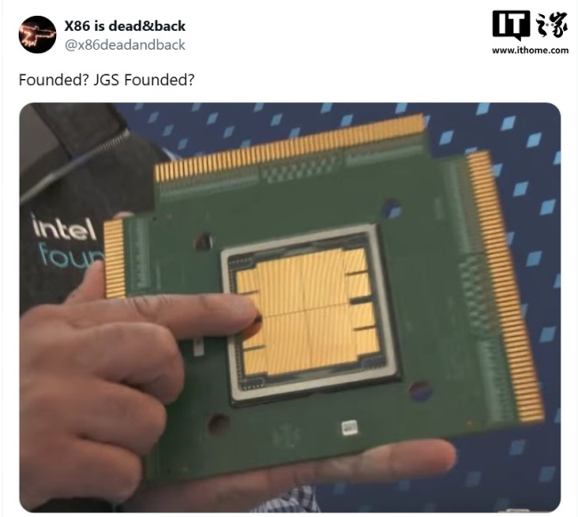 英特尔首个机架级 AI 芯片：Jaguar Shores 样品曝光，18A 工艺 + HBM4 内存