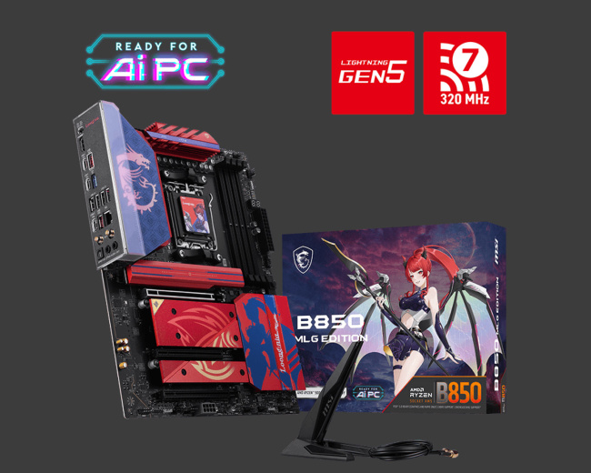 微星推出全套 MLG“魔龙姬”二次元 IP 硬件，覆盖板卡机电散键鼠