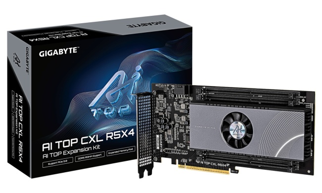 技嘉推出 AI TOP CXL R5X4 扩展卡,可为工作站系统添加至多 512GB 内存