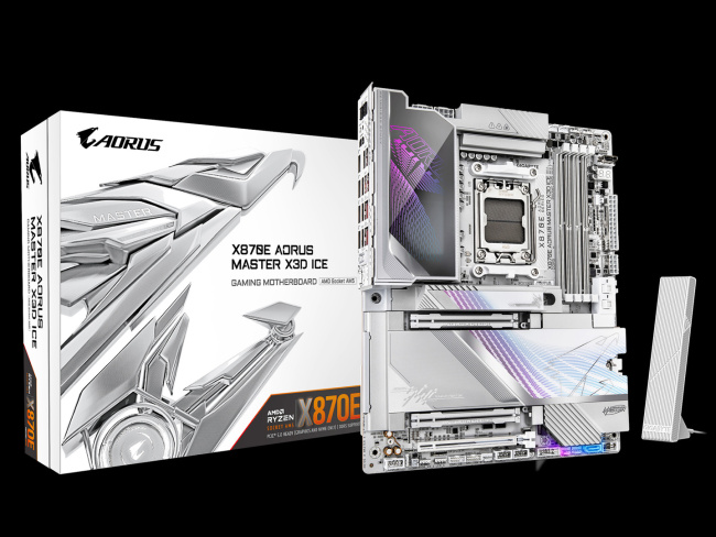 技嘉 X870E AORUS MASTER X3D ICE“超级冰雕”次旗舰主板上市，4999 元