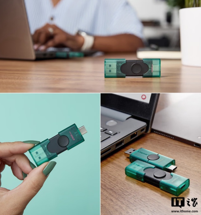 金士顿 DataTraveler Duo(DTDEG2)闪存盘上市:A / C 双接口,滑盖外壳