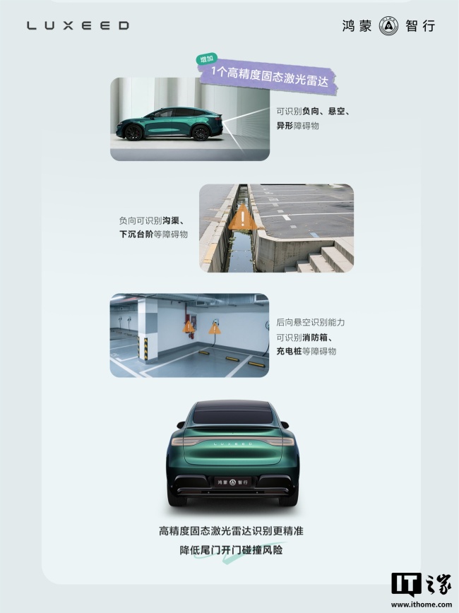 鸿蒙智行智界 R7 轿跑 SUV 辅助驾驶硬件升级亮点公布,支持负向 / 悬空 / 异形障碍物识别能力