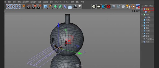 C4D怎么制作立体卡通效果的串烧小丸子