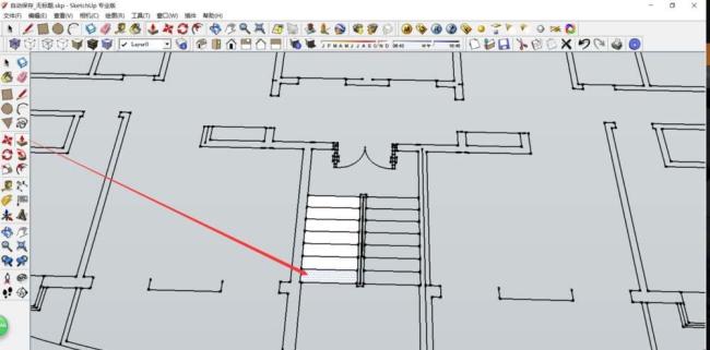 sketchup制作楼梯模型的方法