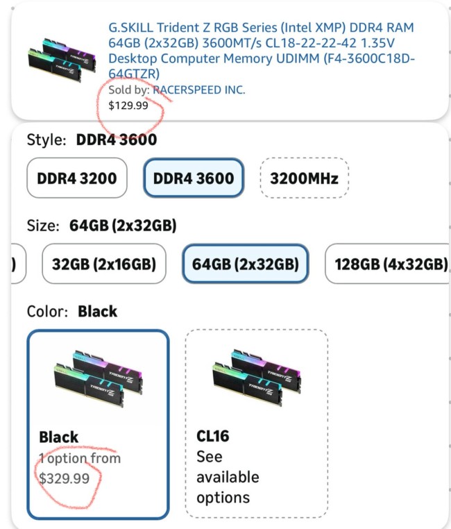 国外网友受不了了!64GB内存售价比一台PS5还贵