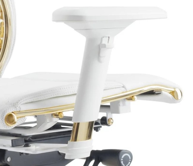 俄罗斯家具商展示纯金人体工学椅 售价约45万人民币