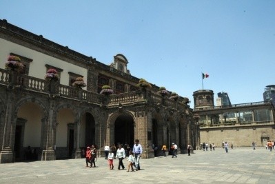 墨西哥国家历史博物馆中精美的中国扇