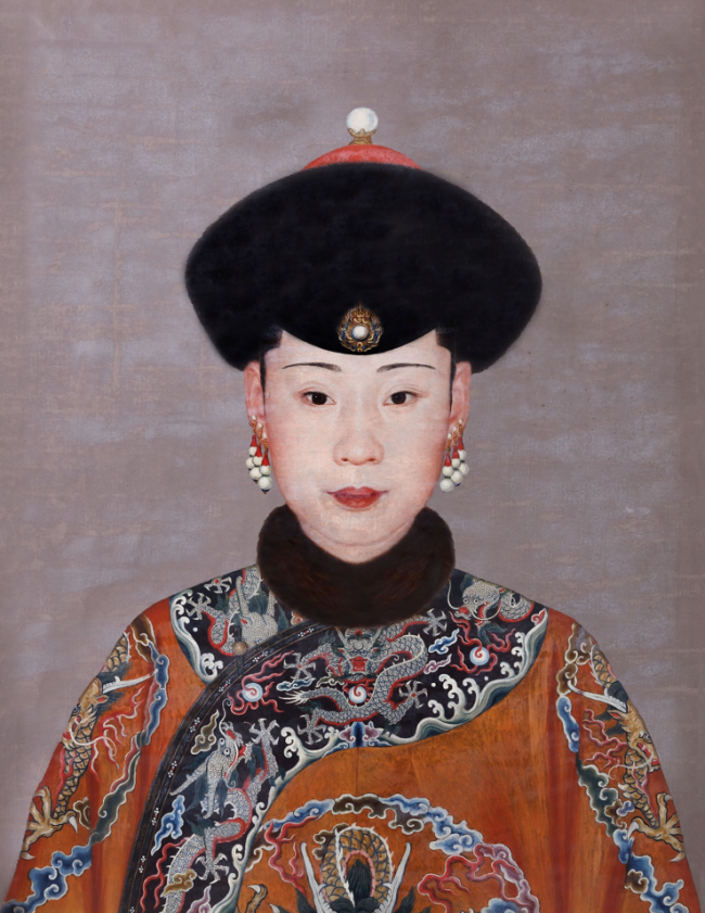 清乾隆初年 郎世宁绘《纯惠皇贵妃油画像》。主办方供图。
