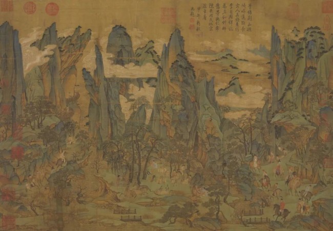 （唐）李昭道《明皇幸蜀图轴》 台北故宫博物院藏