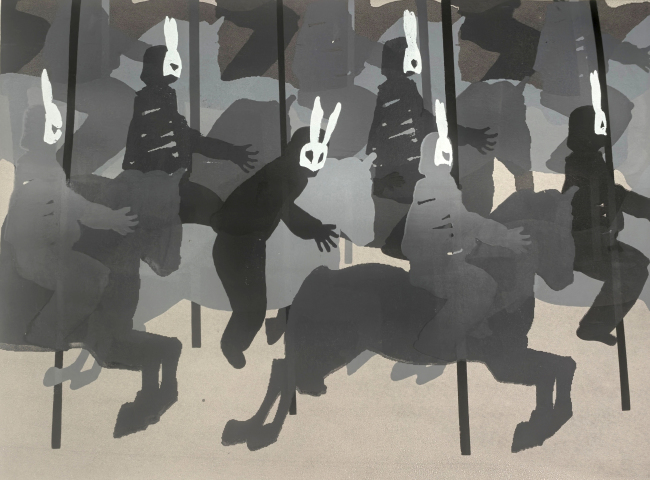 纪琳 《旋转》丝网版 40x60cm 2024年