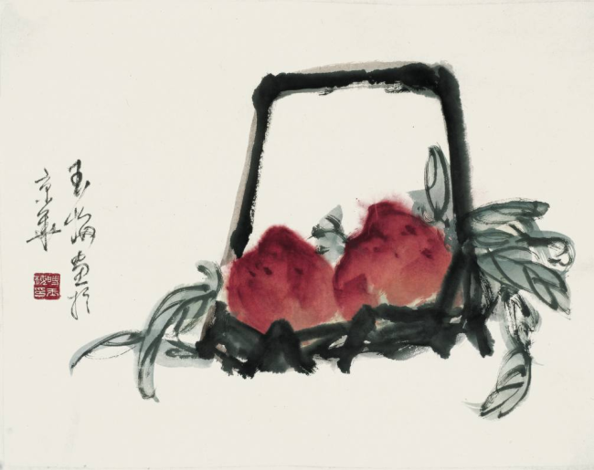 《吉寿图》34X46cm 时玉梅 2007年