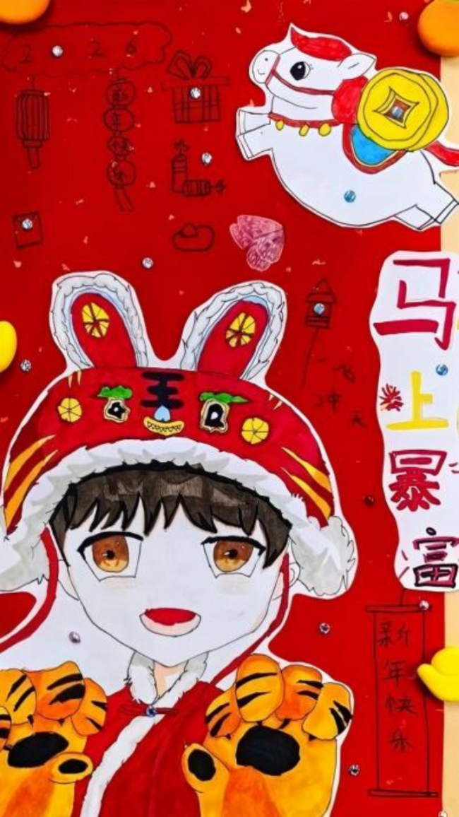 少儿画笔下的非遗生活画卷