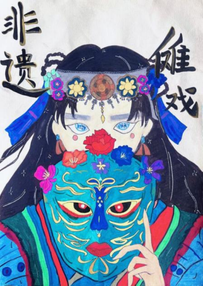 少儿画笔下的非遗生活画卷