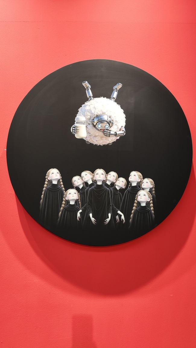 “与AI共生”AIGC艺术作品展在798国际艺术交流中心开幕