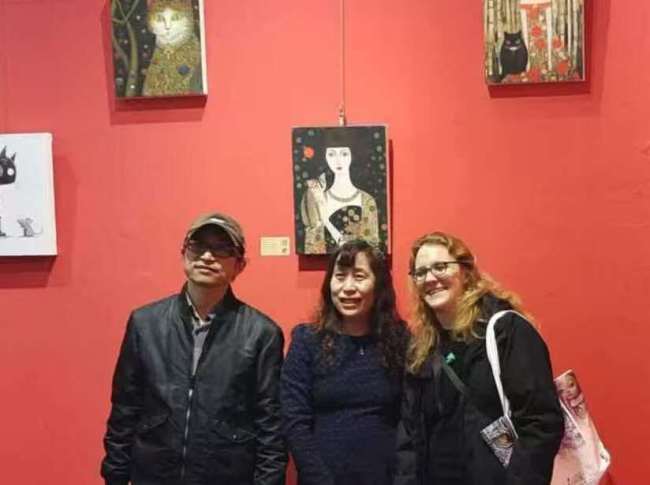 “与AI共生”AIGC艺术作品展在798国际艺术交流中心开幕