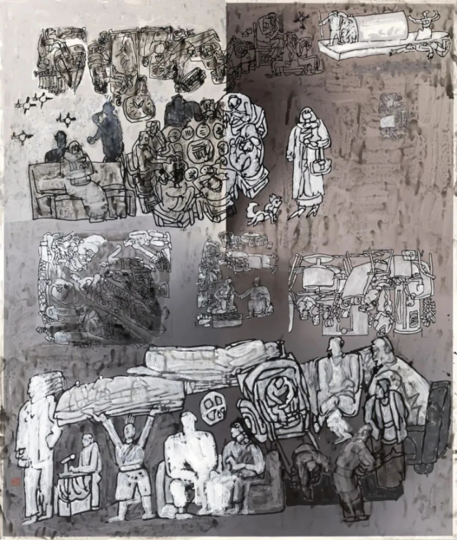 现场丨从戈壁到山地:杨晓阳丝路四十年巡展,贵州壮写南方新章