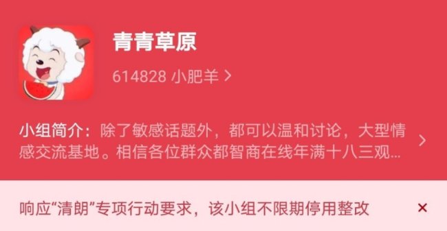 豆瓣多个娱乐小组不限期停用整改