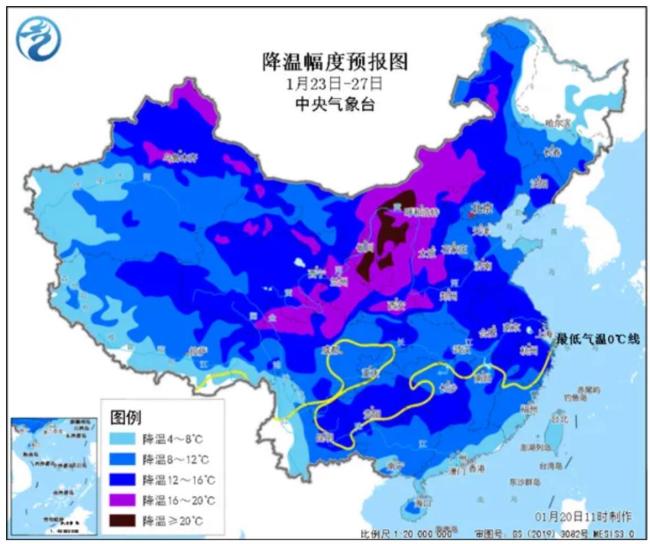 雨雪或波及全国所有省份 首场寒潮过程将影响我国