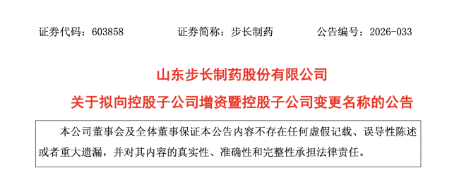 步长制药，刊出一家公司