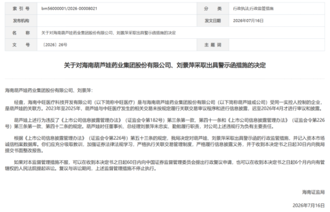 涉“财务造假”罚单刚落又遭上交所问询，ST葫芦娃回复看似合理尚存疑点