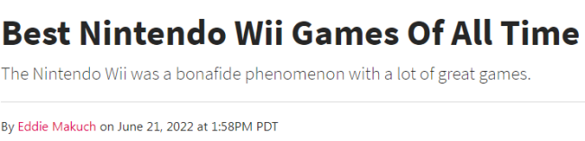 外媒评选史上最棒Wii游戏TOP10 唯一外厂《大神》