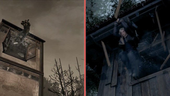 《生化危机4》重制版和原版画面对比