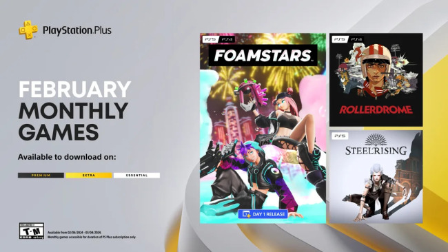 PS Plus 2月游戏更新 包含《泡沫明星》、《酷极轮滑》和《钢铁崛起》