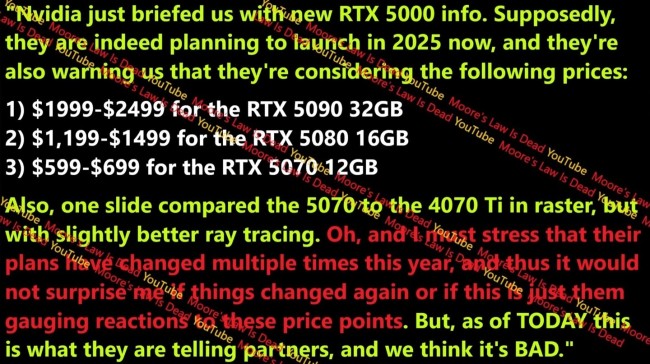 老黄不手软！英伟达RTX50系价钱首曝 5090这涨幅迅猛