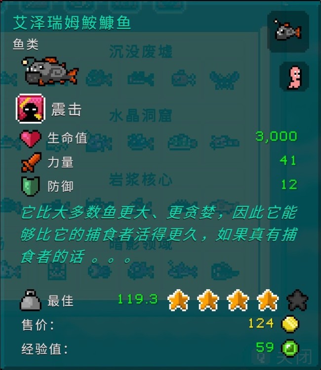 《钓鱼哥的奇妙冒险》各区域鱼类属性介绍