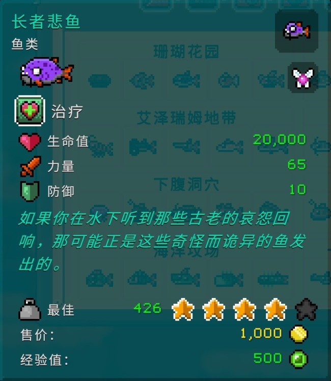 《钓鱼哥的奇妙冒险》各区域鱼类属性介绍